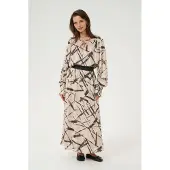 Kaffe Nederdel 'Archy' beige / sort