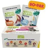 Animal Island kalkun/hvid fisk i bouillon kattemad 80x85g