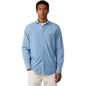 Hackett London Hackett Londontil mænd. HM3010769 Blå chambray-skjorte (S), Casual, Bomuld, Klassisk, Lange ærmer