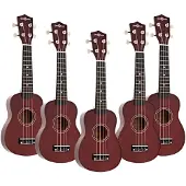 Gear4Music Ukulele fra Pakke med 5