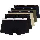 BOSS BOSStil mænd. 50531660 Sæt med 5 boksershorts 5P Essential flerfarvet (XL), Afslappet, Bomuld