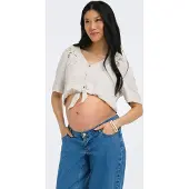 ONLY Maternity Bluse 'OLMEvalou Mette' grå