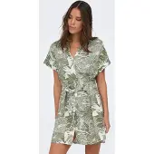 ONLY Blusekjole 'ONLJAKIRI' oliven / offwhite