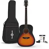 Gear4Music Dreadnought Acoustic Guitar & Accessory Pack by Sunburst