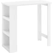 SoBuy FWT17-II-W Hvid barbord med hylder 112x57x106 cm