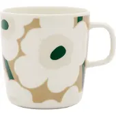 Marimekko Unikko krus 40 cl White-beige-lys sand-mørkegrøn