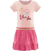Happy girls Kjole guld / pink / lyserød / hvid