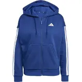 Adidas Essentials 3 Stripes Fleece Sweatshirt Med Lynlås