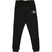 Calvin Klein Jeans Bukser 'CK Monologo' sort / hvid