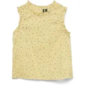 Vero Moda Bluse 'VMTRINE' citron / grøn / hvid