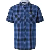 CAMP DAVID Skjorte navy / koboltblåt / sort