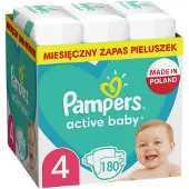 Pampers bleer Active Baby 4, 9-14 kg, 180 stk.