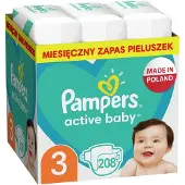 Pampers Active Baby str. 3, 6-10 kg, 208 stk.