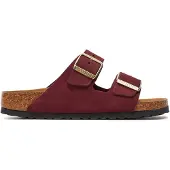 Birkenstock Pantoletter 'Arizona' mørkebrun / vinrød