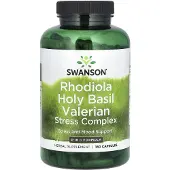 Swanson Health , Rhodiola Heilage Basil Valerian Stress Kompleks, 180 Kapsler