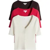 The Set Cardigan rød / sort / hvid