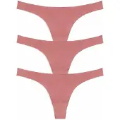 LEAFLETIC Panty 'Women’s Low Rise Brazilian' lyserød