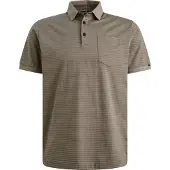 Vanguard Jersey Poloshirt Stribet Taupe Brun åle