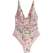 Cath Kidston Badedragt ecru / grøn / lavendel / pink