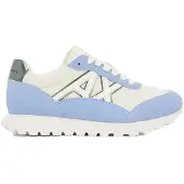 Armani Exchange A|X Armani Exchangetil kvinder. XW002150AF19388MZ739 Sneakers med meshpaneler og blå tekstureret gummisål (38), Stof, Fast, Blonder, Casual