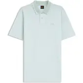Hugo Boss BOSStil mænd. 50507814 Poloshirt i bomuldspiqué med turkis logoprint (XXL), Casual, Korte ærmer