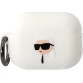 Karl Lagerfeld KLAP2RUNIKH AirPods Pro 2 cover hvid/hvid Silikone Karl Head 3D