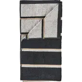 Zone Håndklæde - 100% bomuld - Badehåndklæde 70x140 cm - Denmark Sauna - Stribet Black