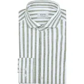 Pure Skjorte Linen Optics Stribet Grøn måle