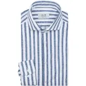 Pure Skjorte Linen Optics Stribet Blå måle