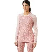 Helly Hansen Lifa Merino Midweight Graphic Crew, dame, lyserød