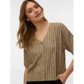 Vero Moda Bluse 'VMRosie' brokade / sort