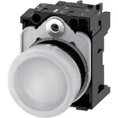 Siemens 3SU1156-6AA60-1AA0, Hvid, IP67, IP69K, 59 g, 100 mm, 50 mm, 30 mm