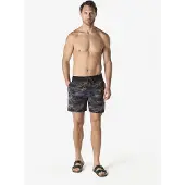 KOROSHI Badeshorts mørkegul / sort