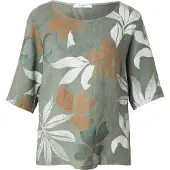 Zabaione Bluse 'Pi44naa' umbra / khaki / offwhite