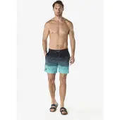 KOROSHI Badeshorts aqua / antracit