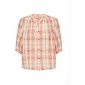 Soyaconcept Bluse 'Farus' ecru / abrikos / blodrød