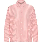 Ichi Bluse 'GILEY ' koral / hvid