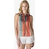 KOROSHI Bluse cyclam / abrikos / hummer / sort