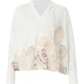 Marc Cain Bluse creme / choko / uldhvid