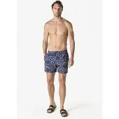 KOROSHI Badeshorts marin / rød / offwhite