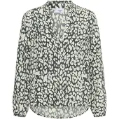 Saint tropez Bluse 'Eda' grå / hvid