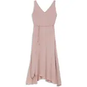 BOSS Slipkjole med V-hals i crepe de chine