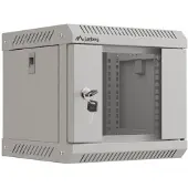Lanberg WF11 Series - Rack kabinet - 300 x 300, med glasdør, flad pakke - vægmonterbar - grå, RAL 7035 - 4U - 10