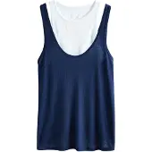 Next Overdel navy / hvid