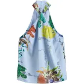 Next Bluse 'Kew' lyseblå / brun / lemon / grøn