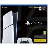 Sony PlayStation 5 Slim Digital Edition-konsol 825 GB (CFI-2100) + ekstra DualSense-controller – hvid og sort