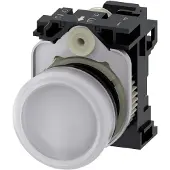 Siemens 3SU1102-6AA60-3AA0, Hvid, IP67, IP69K, 39,5 g, 80 mm, 60 mm, 30 mm