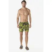 KOROSHI Badeshorts neongul / sort