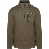 Superdry Fleece Pullover Halv Lynlås Oliven Grøn måle