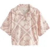 Next Bluse ecru / pitaya / sort
